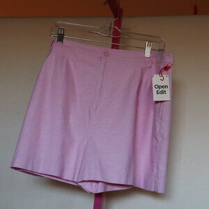 Open Edit, High Waist, Straight Front Linen, Lined Pink Shorts, NWTs Size 16